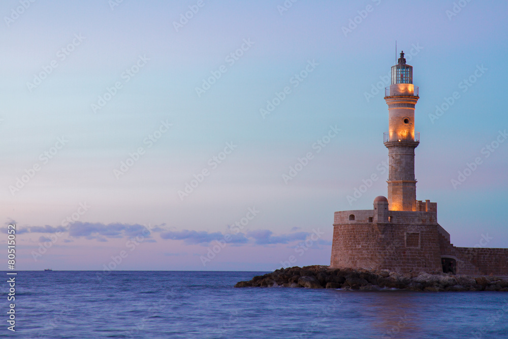 lighthouse of Chania, Crete, Greece