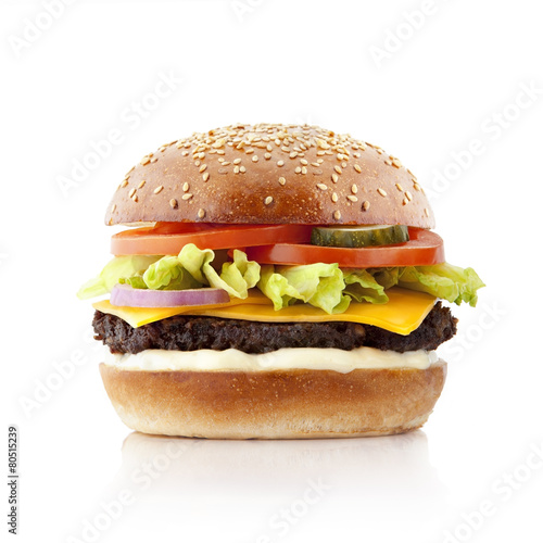 Canvas Print delicious burger