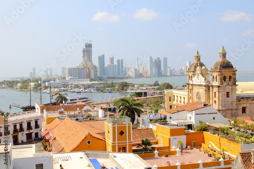 Cartagena, Colombia skyline. Historic city, bocagrande and port #80515830
