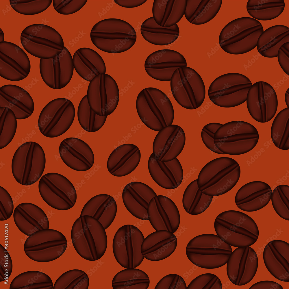 Obraz premium Texture with three-dimensional roasted coffee beans