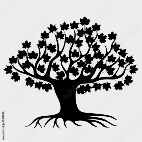 Vector sign. Tree.