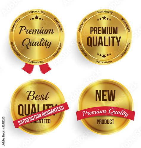 Gold label shopping vector