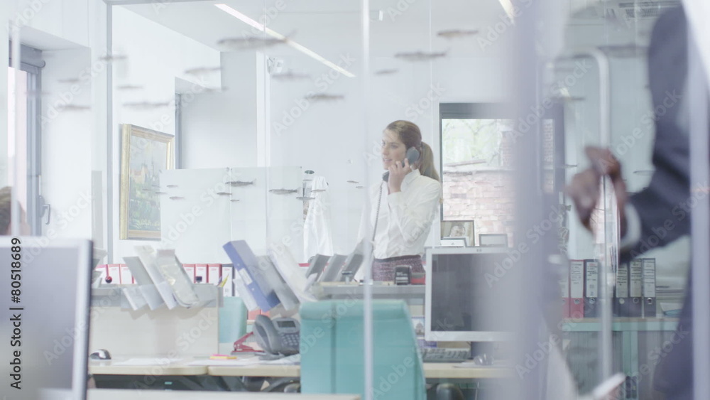 Fashionable young business team at work in a stylish modern office Fashionable young business team at work in a stylish modern office