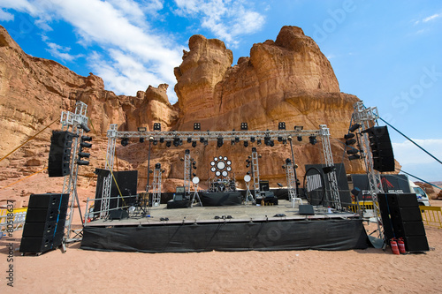 Stage in desert photo