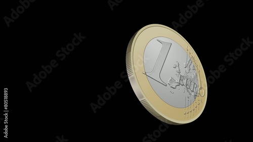 rotating coin 1 euro