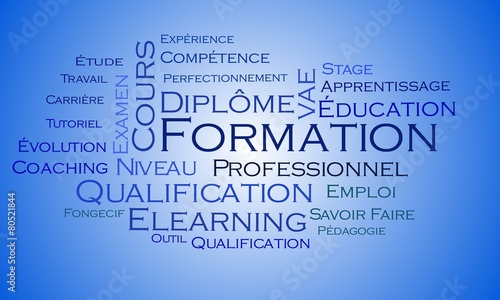 nuage de mots formation photo