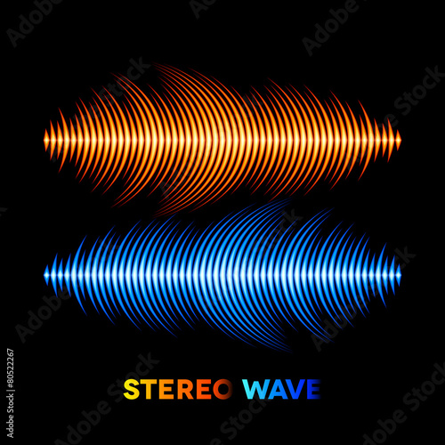 Stereo sound waveform