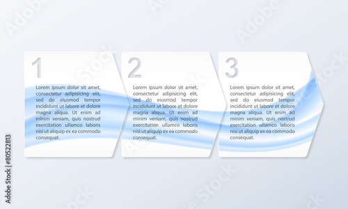 Paper progress banners. Abstract wave design. Vector illustratio