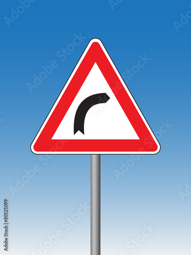 Dangerous bend to the right