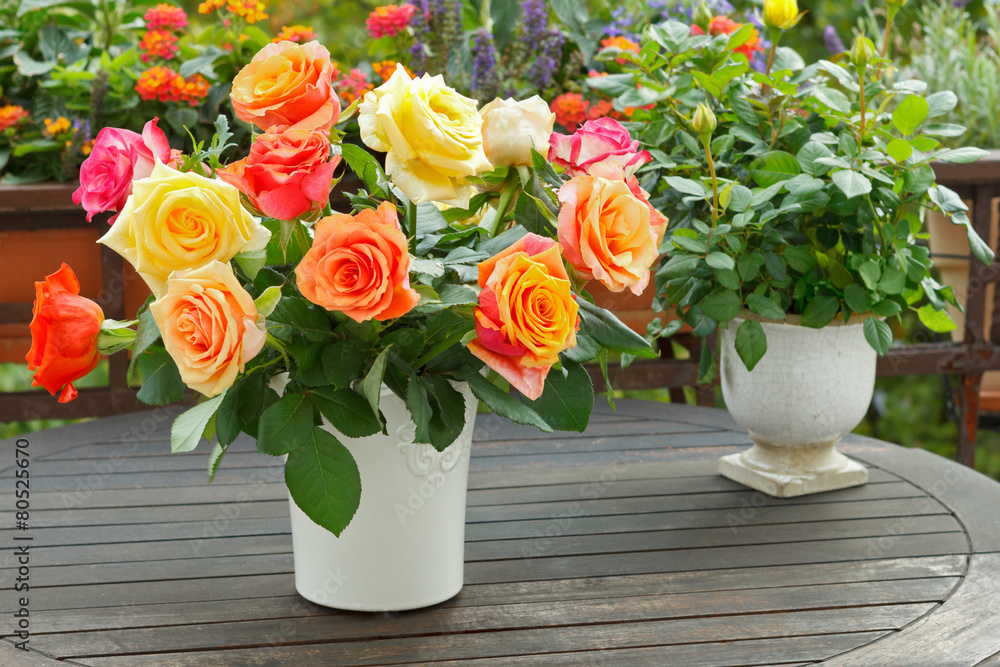 Rosen Strauß gelb orange rot Rosen Strauß gelb orange rot