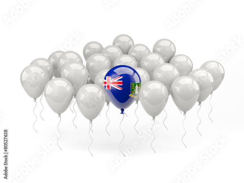 Air balloons with flag of british virgin islands