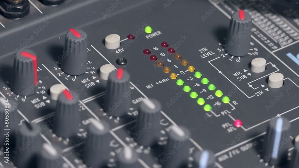 mixer vu-meter levels mixer vu-meter levels