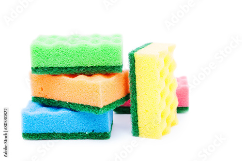 sponges on a white background