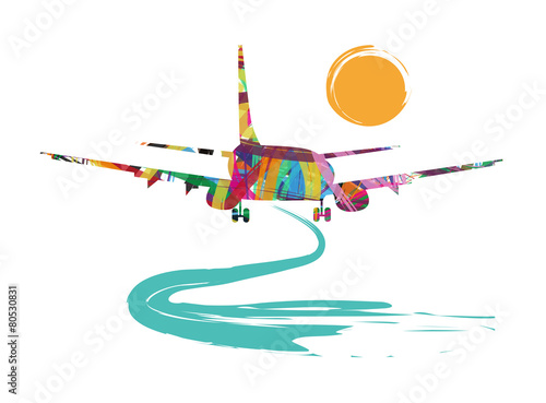 illustrazione astratta di aereo
