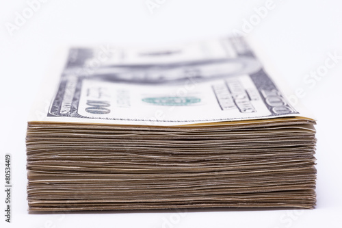 Dollars and Isolated On White