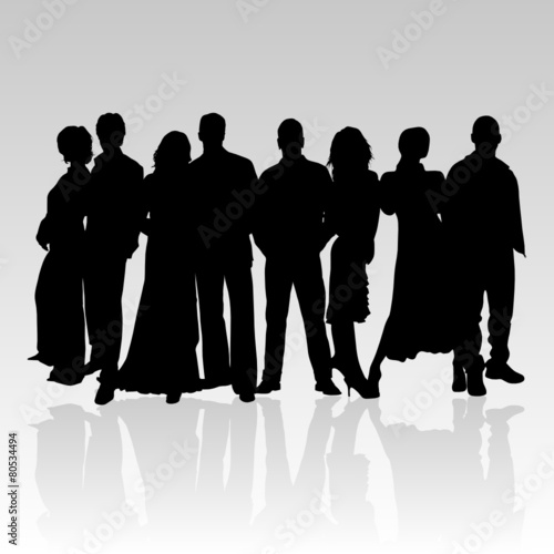 people black vector silhouette