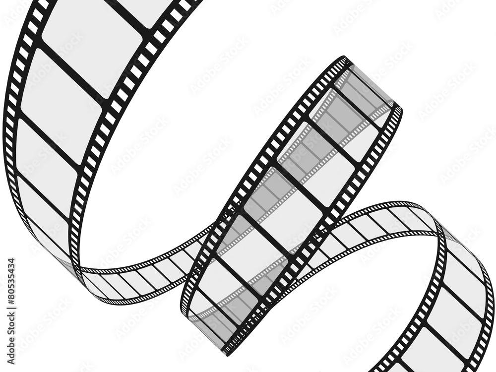 Naklejka premium Film Reel. 3D. Film reel in high resolution