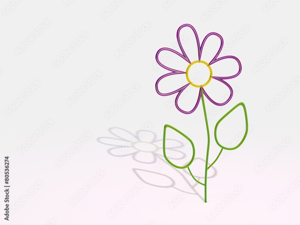 Fototapeta premium purple glass flower