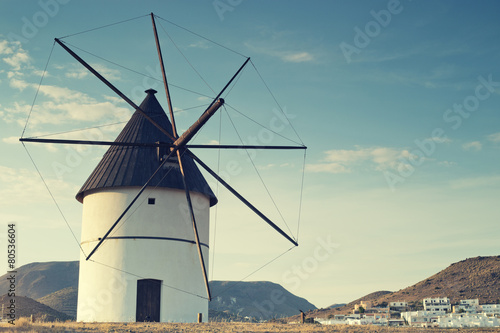 windmill Almeria province,Andalusia Spain photo