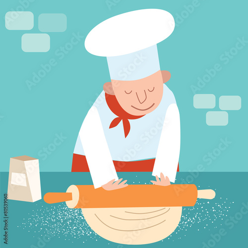 Cook rolls dough