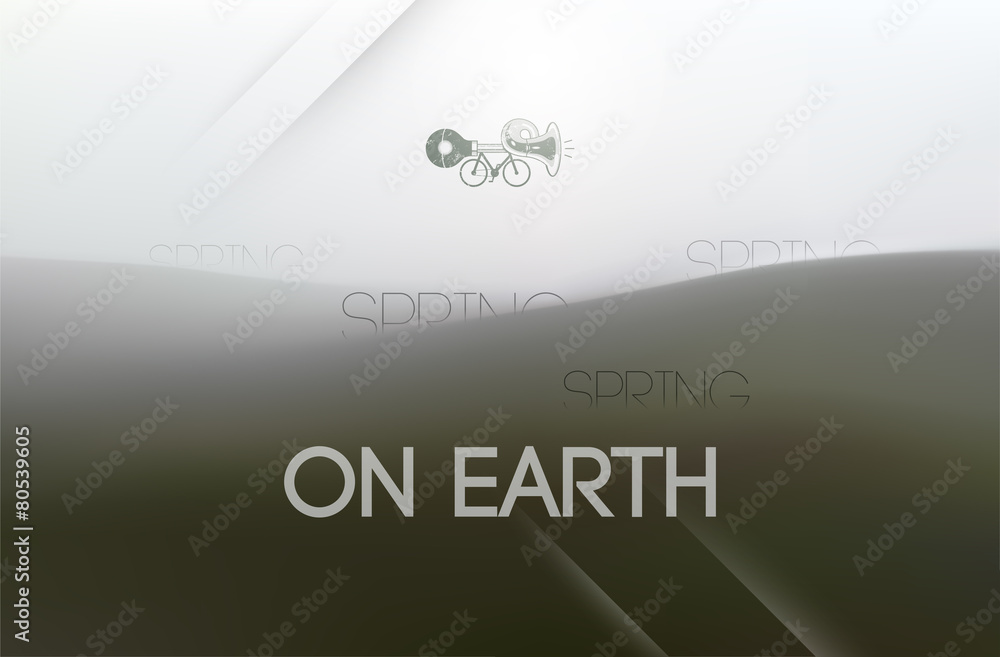 Vector typography design with blurred landscape. Vector typography design with blurred landscape.