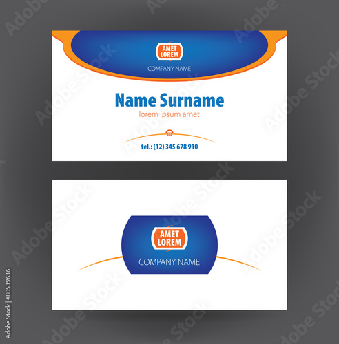 Vector professional designer horisontal personal business card