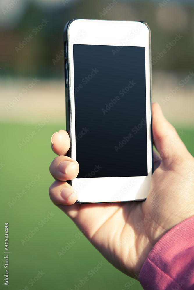 phone in hand