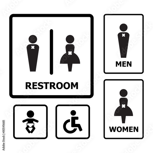 Restroom sign