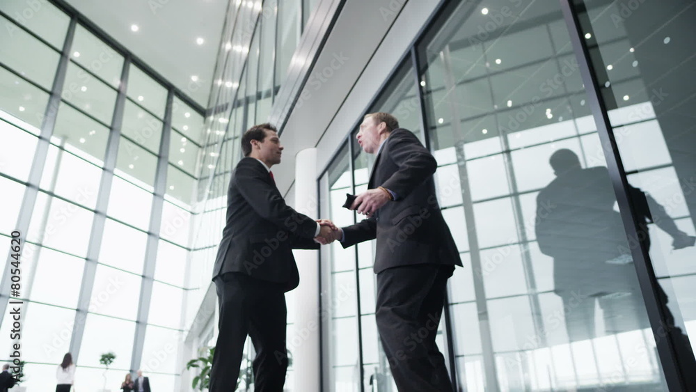 Diverse group of business people in a light and modern office building Diverse group of business people in a light and modern office building
