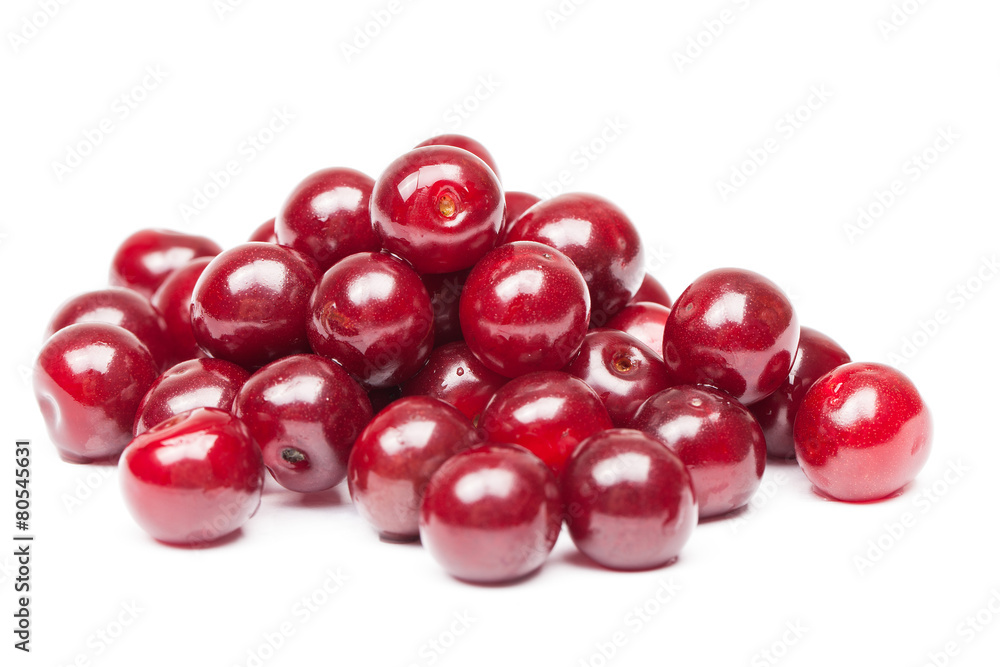 Cherry on a white background Cherry on a white background