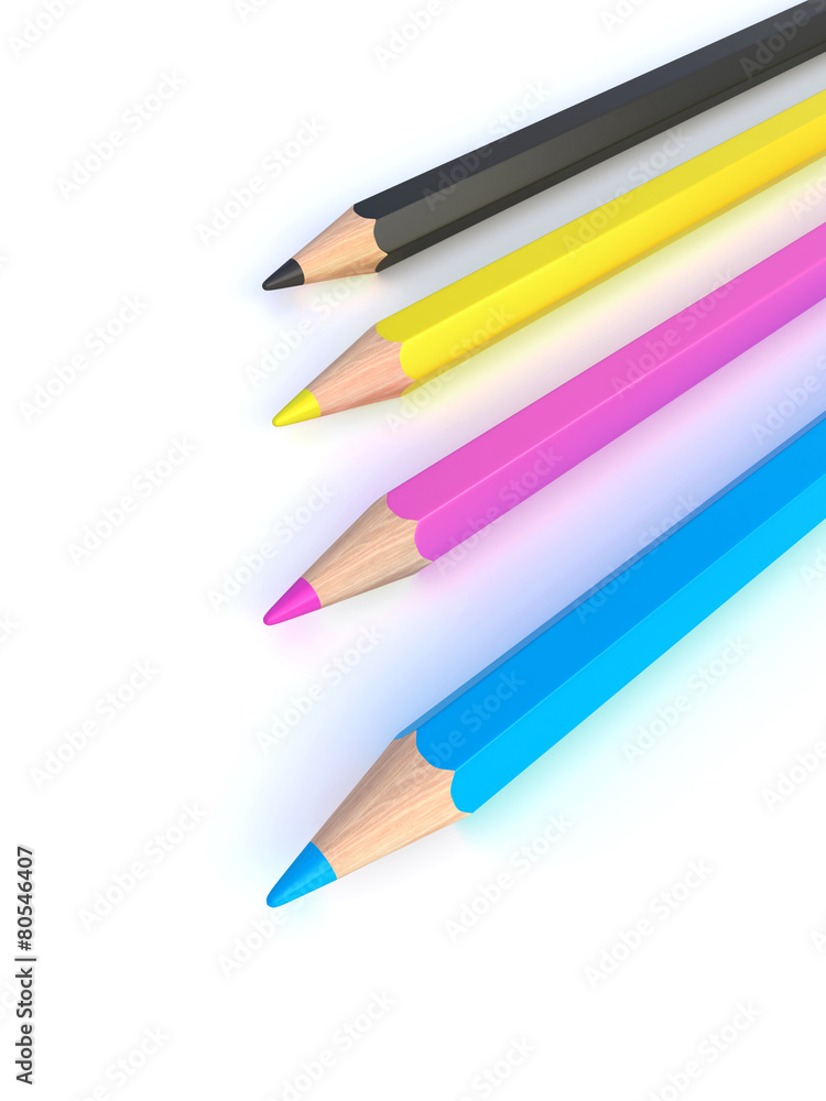 cmyk pencils cmyk pencils