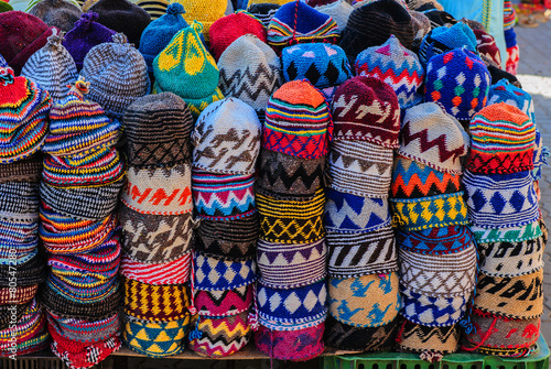 Hats in Marrakech Market © lordbphotos