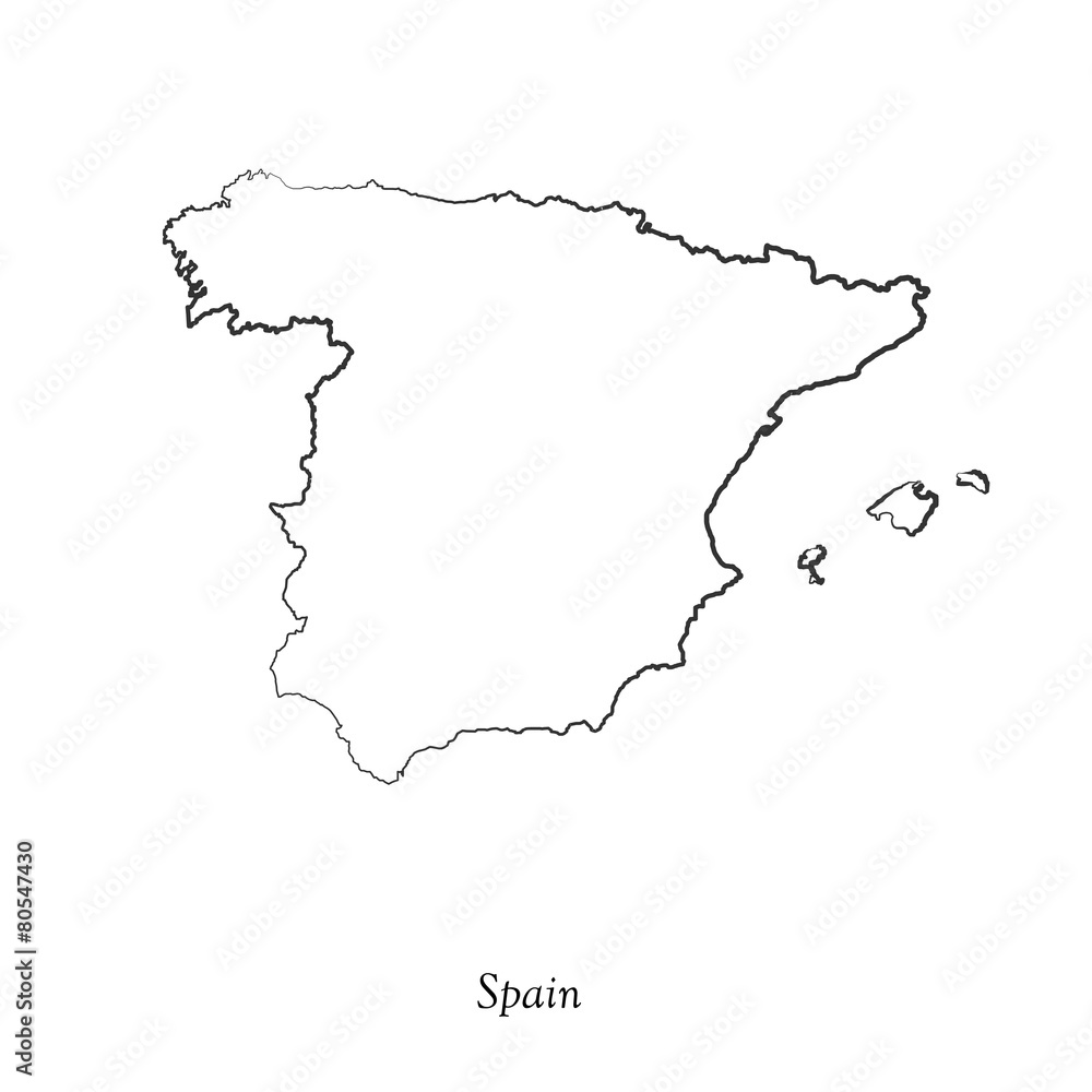 Map of Spain  for your design