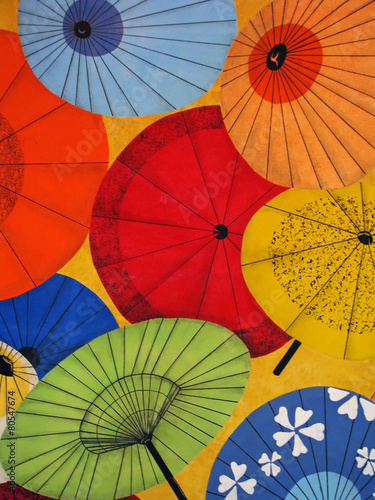 Bright Colorful Oriental Umbrellas