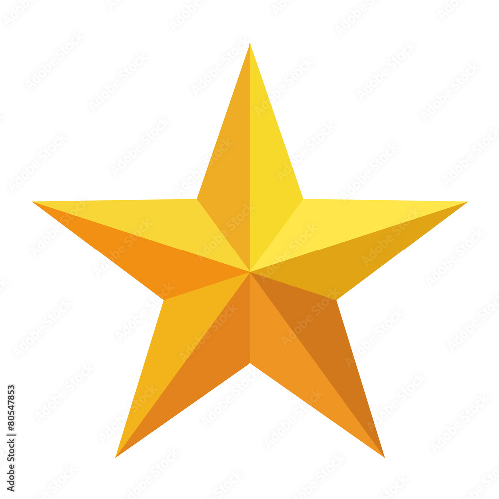 Obraz premium Icono estrella dorada