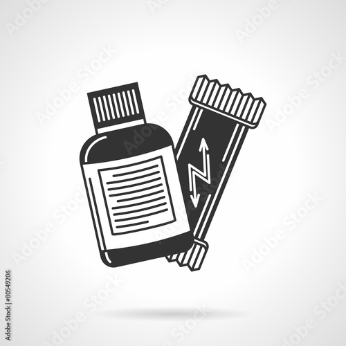 Black vector icon for sport supplements