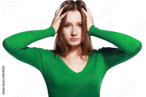 woman stressed photo