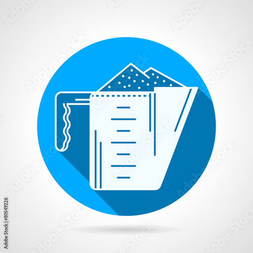 Flat round vector icon for measure cup