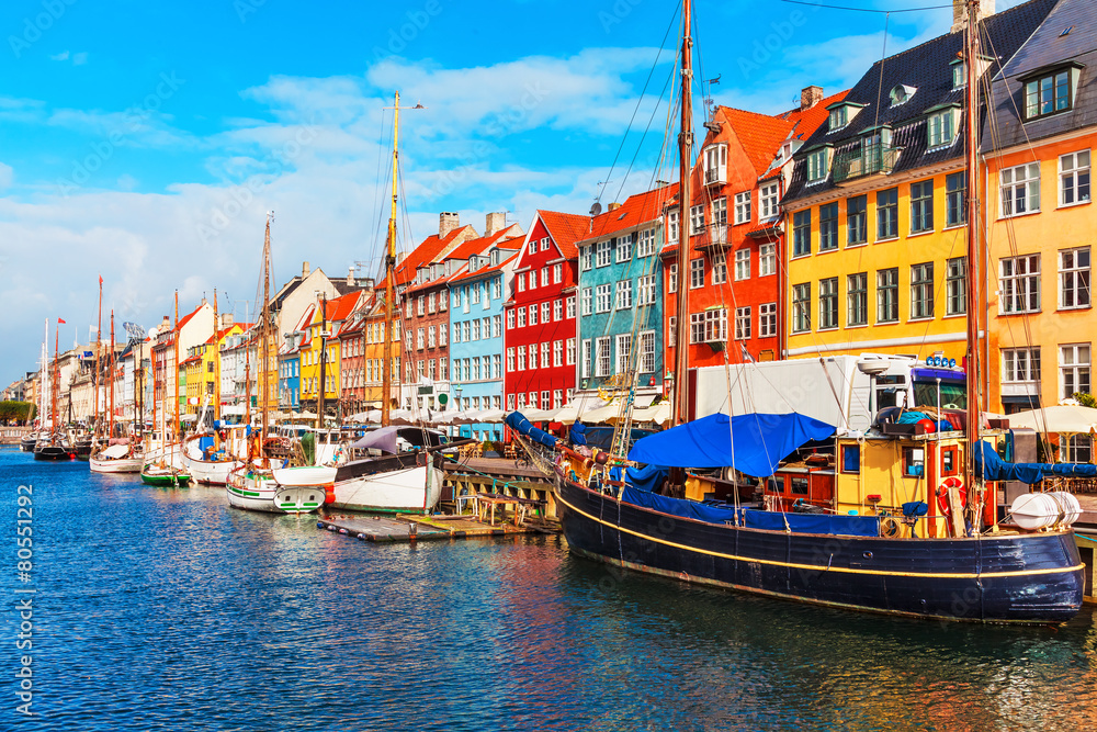 Nyhavn, Copenhagen, Denmark - obrazy, fototapety, plakaty 