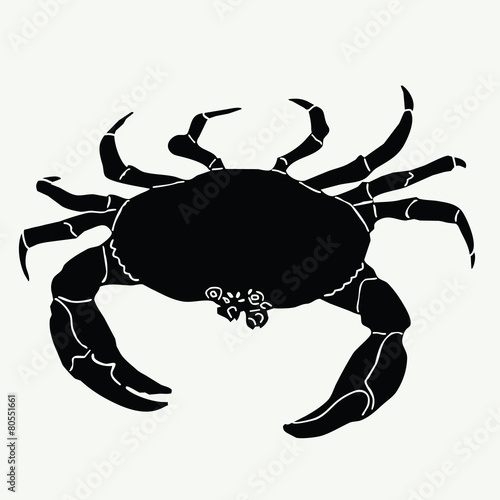 vector crab silhouettes