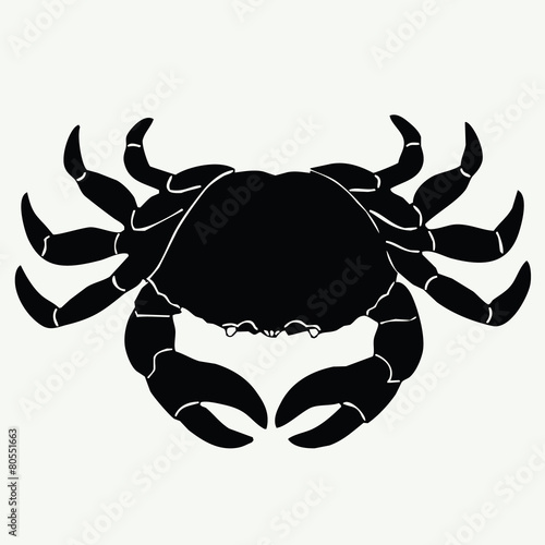 vector crab silhouettes