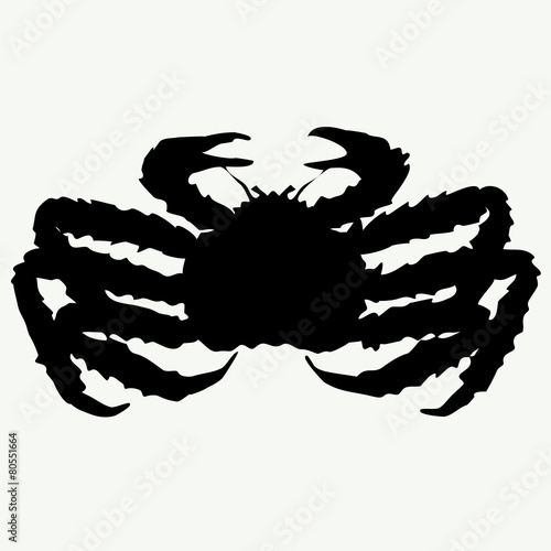 vector crab silhouettes