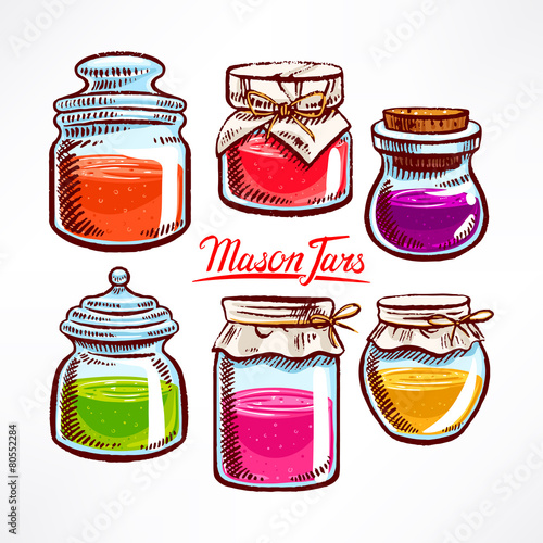 colorful mason jars - 2