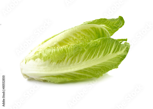 fresh Cos Lettuce on white background