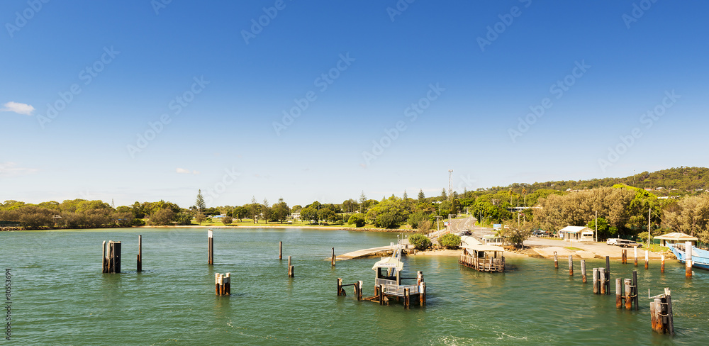 Dunwich, main town on Queensland's Stradbroke Island at sunset Dunwich, main town on Queensland's Stradbroke Island at sunset