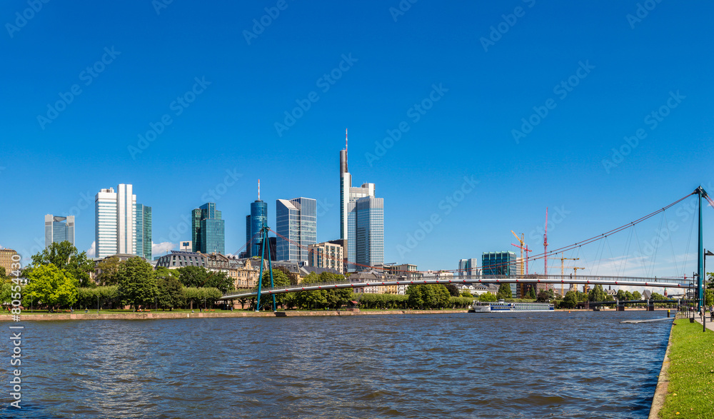 Naklejka premium Ginancial district in Frankfurt