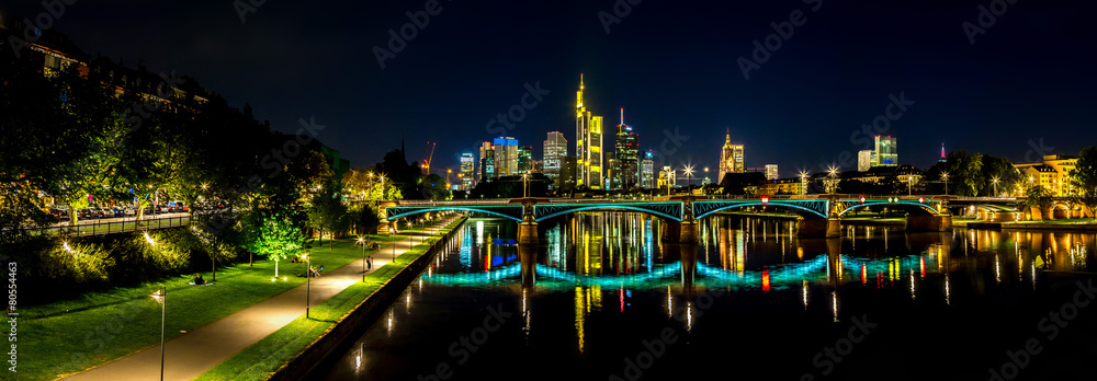 Fototapeta premium Frankfurt am Main during sunset