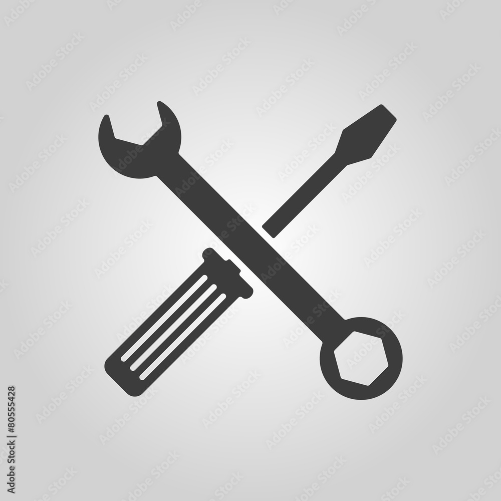 The wrench and screwdriver icon. Settings symbol The wrench and screwdriver icon. Settings symbol