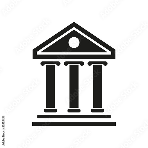 The bank icon. Building facade symbol. Flat © vladvm50