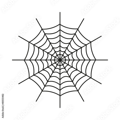 The spiderweb icon. Web symbol. Flat